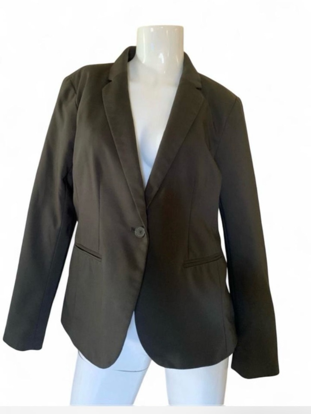 Apt. 9 Dark Charcoal Single-Button Blazer